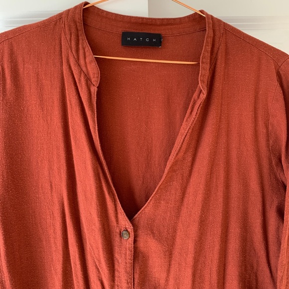 Hatch Maternity Jumpsuit O/S rust red - Picture 2 of 6